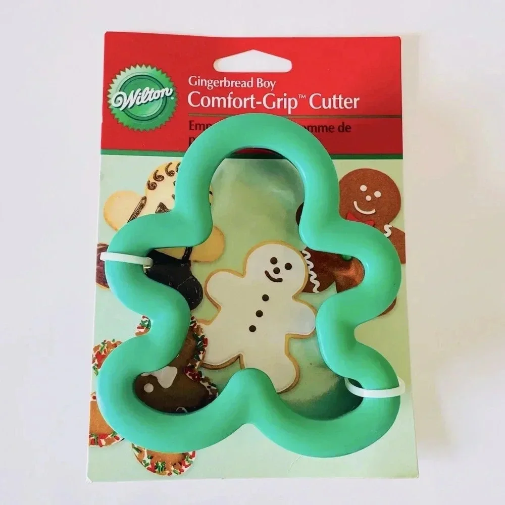 Wilton Comfort Grip Gingerbread Boy Cookie Cutter Stainless Steel Deep Sides